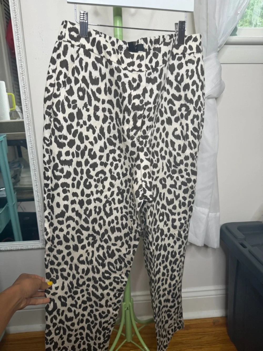 J. Crew Black and White Leopard Print Skirt